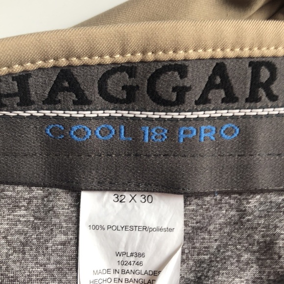 Used Haggar Slim Fit Cool 18 Pro Mens Golf Pants 32 x 30 - Picture 4 of 4